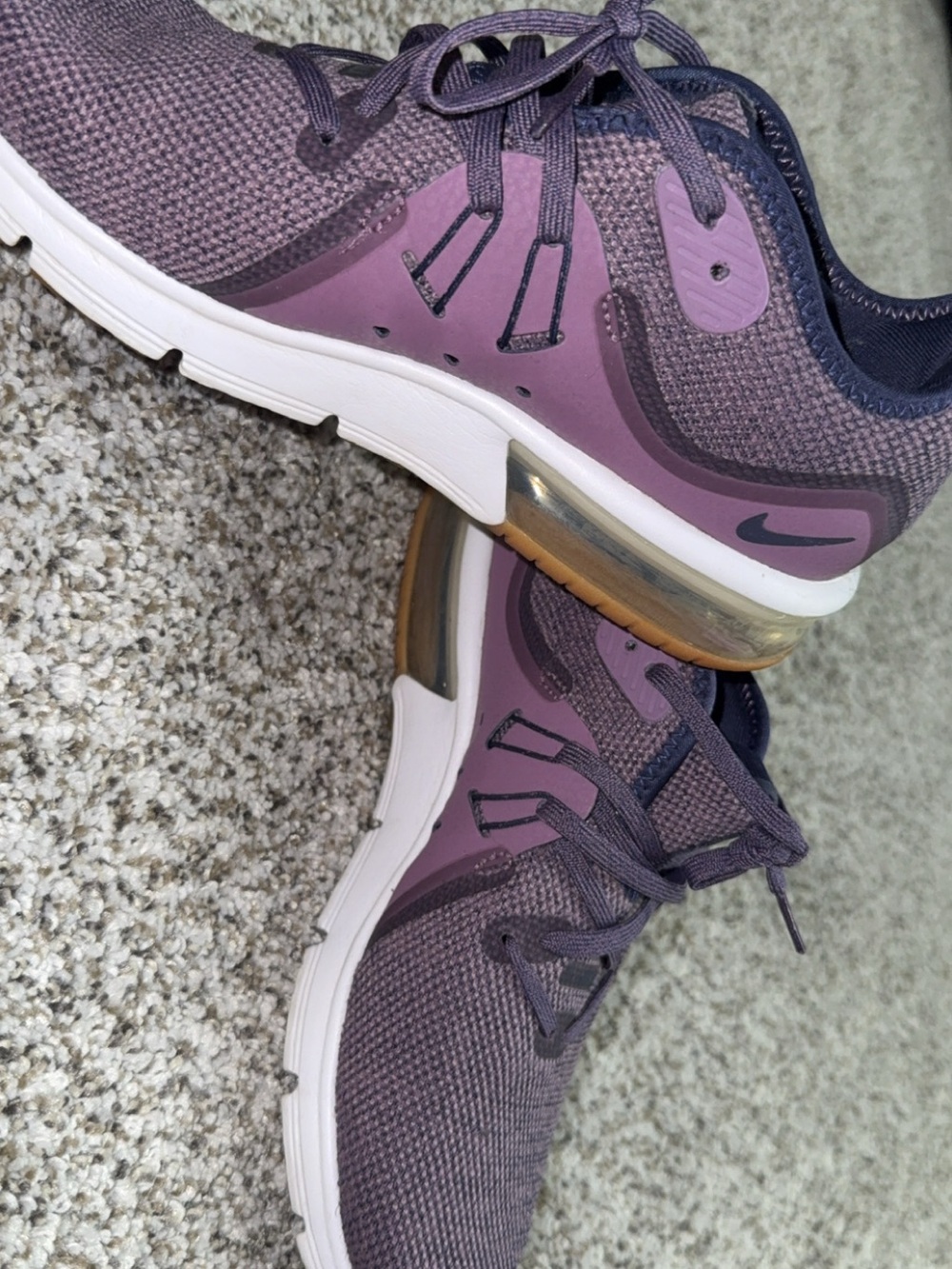 Nike Women's Purple Athletic Sneakers with White Sole